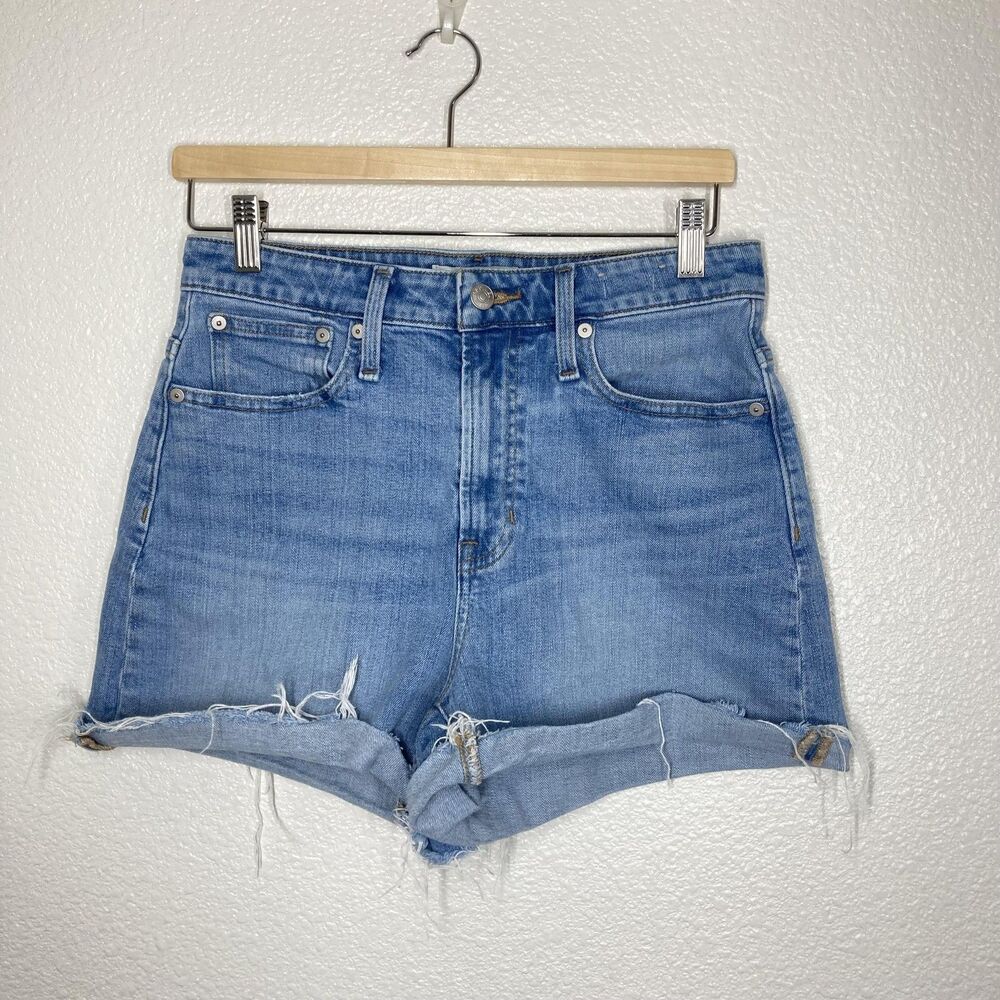Classic High-Rise Blue Denim Women's Shorts